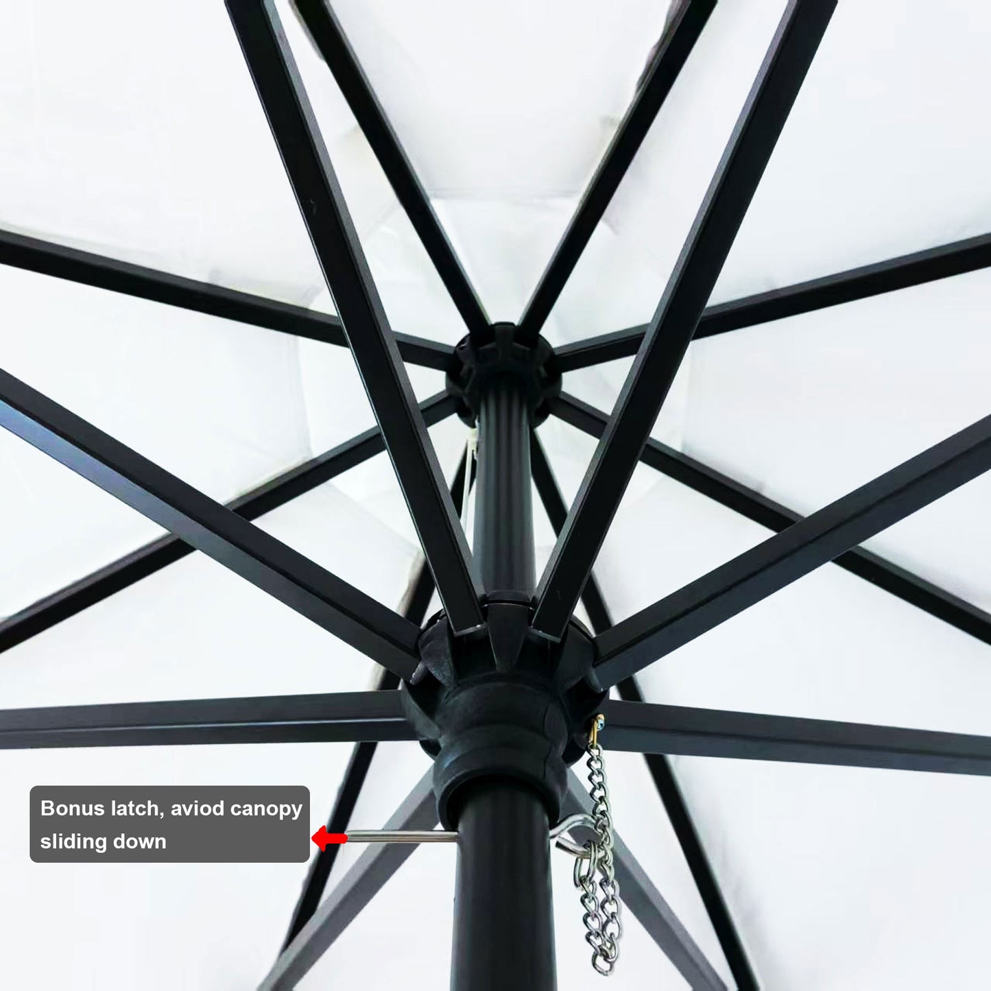 Full Color 9' Commercial Aluminum Market Umbrella With Push Button Tilt / Crank
